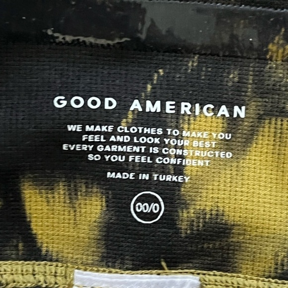 Good American Tie Dye Athletic Leggings | Black/Yellow | XS (00-0) - Picture 4 of 6